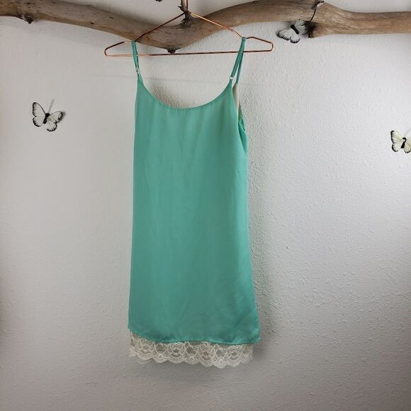 Ellison blue green cami slip top mini dress - Picture 5 of 5